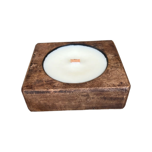 Oud & Turmeric Wood Dough Bowl Candle 8 oz. - Dusty Road Candle Co LLC