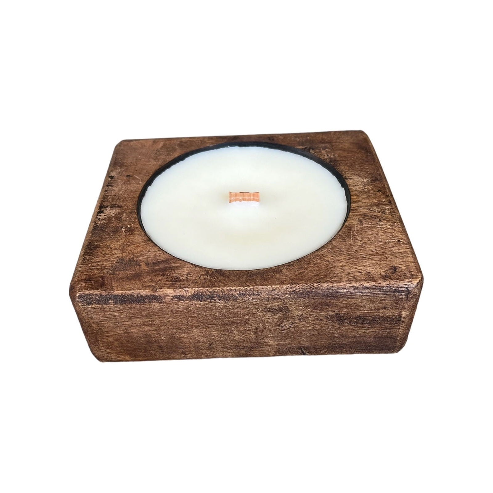 Tobacco & Juniper Wood Dough Bowl Candle 8 oz. - Dusty Road Candle Co LLC